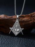 wholesale Masonic Necklace For Women Men 925 Sterling Silver Celtic Knot Masonic Pendant Freemason Free And Accepted Necklace Freemasonary Gift For Christmas Father Brother Son -0-2