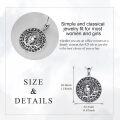 wholesale 925 Sterling Silver Raven Pendant Necklace with Norse Runes and Tree of Life Design - Viking Jewelry for Women & Men-0-4