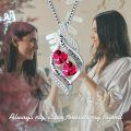TOUPOP Sterling Silver & Birthstone Necklace: Sister Gift-0-3