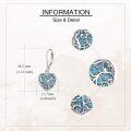 wholesale 925 Sterling Silver Blue Turquoise Heart Drop Earrings-0-1