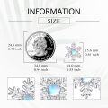 wholesale 925 Sterling Silver Moonstone Snowflake Stud Earrings - Hypoallergenic  for Women-0-2