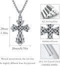 wholesale 925 Sterling Silver Celtic Cross Cremation Jewelry Urn Keepsake Necklace for Ashes -0-1
