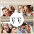 wholesale 925 Sterling Silver Roman Numeral V Black Huggie Hoop Earrings for Men & Women - Mother's Day Gift Idea-0-5