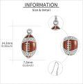 wholesale 925 Sterling Silver Football Dangle Earrings for Women Sport Lover Gift-0-3
