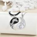 wholesale 925 Sterling Silver Yin Yang Axolotls Pendant Necklaces for Women Girls Animal  Ideas-0-1