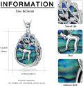 wholesale 925 Sterling Silver Abalone Shell Tree of Life Jewish Pendant Necklace for Women Gifts-0-3