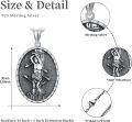 wholesale 925 Sterling Silver Catholic Saint Archery Medal Pendant Necklace for Protection Gifts for Men & Women-0-4