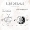 wholesale 925 Sterling Silver Opal Butterfly Heart Pendant Necklace-0-3