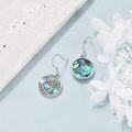 wholesale 925 Sterling Silver Abalone Shell Moonstone Celtic Tree Of Life Drop Earrings-0-3