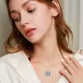 TOUPOP Sterling Silver Crystal Zodiac Necklace Constellation Pendant Gift-0-1