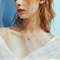 wholesale 925 Sterling Silver Blue Opal Angel Wings Pendant Necklace-0-1