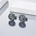 wholesale Sterling Silver Abalone Onyx Cufflinks Viking Airplane Firefighter Guitar for Men-0-14