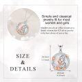 wholesale 925 Sterling Silver Mother & Son Forever Love Pendant with Shell Gemstone - Perfect Gift for Mom (18)-0-3