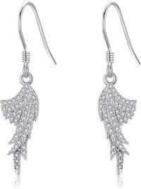 wholesale 925 Sterling Silver Music Note Earrings Music Teacher Gifts Mother s Day Present-Angel Wings