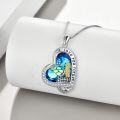 wholesale TOUPOP Mermaid Necklace: Sterling Silver, Crystal Mermaid Pendant - Women's Gift -0-2