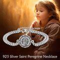 wholesale Sterling Silver & Gemstone Patron Saint Bracelet for Protection & Blessings, Unisex Gift for Women Men, 7.2 Chain-0-4
