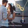 wholesale 14K Gold Cross & Pearl Lariat Necklace for Women - Anniversary/Birthday Gift-0-5