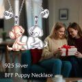 wholesale 925 Sterling Silver Dog Pendant Necklace Cute Animal  for Women Wife Mother-0-2