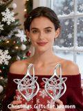 wholesale Wiinicaca Celtic Leverback Earring 925 Sterling Silver Filigree Dangle Drop Earrings Jewelry Birthday Christmas Gifts For Women -0-5