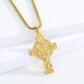 wholesale Gold 925 Sterling Silver Norse Vegvisir Compass Pendant with Valknut and Knotwork Design Chain Necklace for Men & Women -0-3