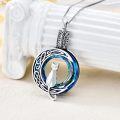 wholesale 925 Sterling Silver Cat Moon Urn Necklace for Ashes - Memorial Keepsake Jewelry-0-2