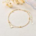 wholesale 14K Gold Layered Heart Charm Ankle Anklet for Women - Gifts for Her Wife Mom Girlfriend-0-2