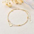 wholesale 14K Gold Layered Heart Charm Ankle Anklet for Women - Gifts for Her Wife Mom Girlfriend-0-2