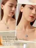 TOUPOP Sterling Silver Crystal Tree Of Life Urn Necklace For Ashes-0-3