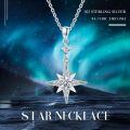 wholesale 925 Sterling Silver Moonstone Star Pendant Necklace for Women Girls -0-5