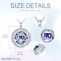 TOUPOP Sterling Silver Crystal Zodiac Necklace Constellation Pendant Gift-0-5