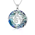 TOUPOP Sterling Silver Crystal Necklace - 15th Birthday Gifts-0-0