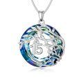 TOUPOP Sterling Silver Crystal Necklace - 15th Birthday Gifts-0-0