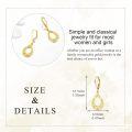 wholesale 10K Gold Celtic Knot Teardrop Leverback Dangle Earrings - Irish for Her-0-5