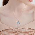 wholesale 925 Sterling Silver Moonstone Triquetra Pendant Necklaces for Women Irish  Ideas-0-1
