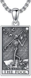 wholesale 925 Sterling Silver The Fool Tarot Pendant Necklace s for Men Women Gifts Jewelry-0-0