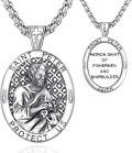 wholesale Sterling Silver Saint Necklace with Archangel Protection Medals Pendant-0-0