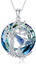 wholesale TOUPOP Phoenix Necklace 925 Sterling Silver Crystal Pendant Phoenix Rising Jewelry Women Birthday Gifts -0-0