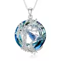 TOUPOP Sterling Silver Crystal Phoenix Necklace Pendant Jewelry-0-0