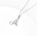 wholesale 925 Sterling Silver 26 Alphabet Pendant Necklace Jewelry-0-3
