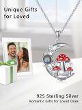 wholesale 925 Sterling Silver 925 Mushroom Moon Necklace: Romantic Gift for Women-0-1