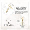 wholesale 14K Gold Religious Cross Dangle Earrings - Christian Baptism Communion Gift for Women-0-1