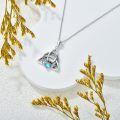 wholesale 925 Sterling Silver Claddagh Heart Pendant Necklace Wholesale With Moonstone-0-2