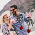 wholesale 925 Sterling Silver Heart and Skeleton Hands Dangle Earrings Wholesale Gothic Valentine's Day Gift for Her-0-4
