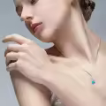 wholesale 925 Sterling Silver Gemstone Birthstone Infinity Pendant Necklace-0-4