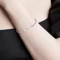 wholesale 925 Sterling Silver Origami Cross Charm Chain Bracelet Wholesale s for Women and Girls-0-1