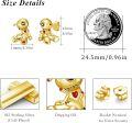 wholesale 925 Sterling Silver Plated Gold Voodoo Doll Stud Earrings - Halloween Gothic Jewelry for Women & Men-0-4