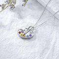 wholesale 925 Sterling Silver Artist Palette Necklace with Paintbrushes and Colorful Crystals Graduation Jewelry for Women Class of 2023 Inspirational Gift-0-3