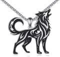 wholesale 925 Sterling Silver Wolf Pendant Necklace Animal s for Men Women-0-0