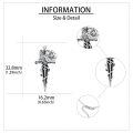 wholesale 925 Sterling Silver Dagger And Rose Pendant Necklace-0-3