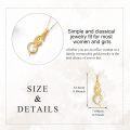 wholesale 14K Gold Freshwater Pearl and Cubic Zirconia Swirl Pendant Necklace for Women's s-0-1